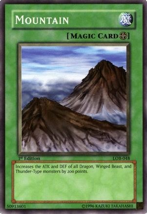 Mountain (LOB-048) - The Legend of Blue Eyes White Dragon 1st Edition The Legend of Blue Eyes White Dragon Yugioh Single  Squirtle Squad Card Shop.