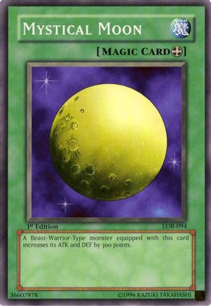 Mystical Moon (LOB-094) - The Legend of Blue Eyes White Dragon 1st Edition The Legend of Blue Eyes White Dragon Yugioh Single  Squirtle Squad Card Shop.