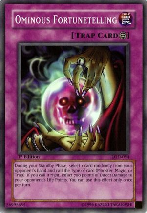 Ominous Fortunetelling (LOD-094) - Legacy of Darkness Unlimited Legacy of Darkness Yugioh Single  Squirtle Squad Card Shop.