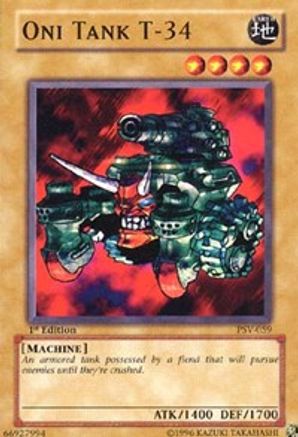 Oni Tank T-34 (PSV-059) - Pharaoh's Servant Unlimited Pharaoh's Servant Yugioh Single  Squirtle Squad Card Shop.