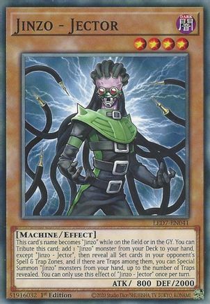 Jinzo - Jector (LED7-EN041) - Legendary Duelists: Rage of Ra Unlimited Legendary Duelists: Rage of Ra Yugioh Single  Squirtle Squad Card Shop.