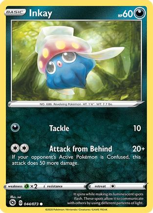 Inkay 044  Champions Path - Common Champion's Path Pokemon Single  Squirtle Squad Card Shop.