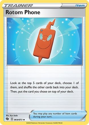 Rotom Phone 064  Champions Path - Uncommon Champion's Path Pokemon Single  Squirtle Squad Card Shop.