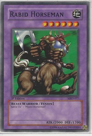 Rabid Horseman (MRD-077) - Metal Raiders 1st Edition Metal Raiders Yugioh Single  Squirtle Squad Card Shop.