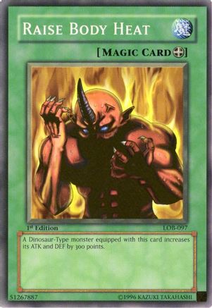 Raise Body Heat (LOB-097) - The Legend of Blue Eyes White Dragon Unlimited The Legend of Blue Eyes White Dragon Yugioh Single  Squirtle Squad Card Shop.