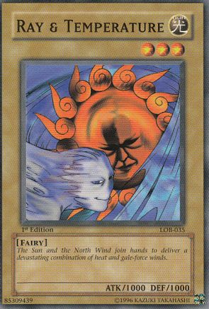 Ray & Temperature (LOB-035) - The Legend of Blue Eyes White Dragon 1st Edition The Legend of Blue Eyes White Dragon Yugioh Single  Squirtle Squad Card Shop.