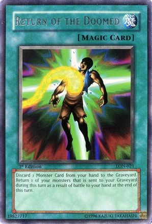 Return of the Doomed (LON-021) - Labyrinth of Nightmare 1st Edition Labyrinth of Nightmare Yugioh Single  Squirtle Squad Card Shop.