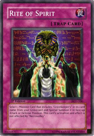Rite of Spirit (PGD-100) - Pharaonic Guardian 1st Edition Pharaonic Guardian Yugioh Single  Squirtle Squad Card Shop.