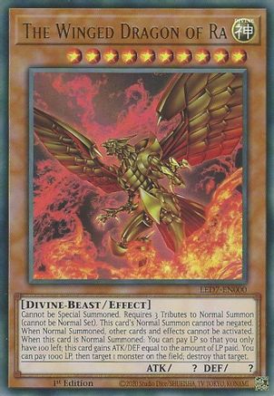The Winged Dragon of Ra (Alternate Art) (LED7-EN000) - Legendary Duelists: Rage of Ra Unlimited Legendary Duelists: Rage of Ra Yugioh Single  Squirtle Squad Card Shop.