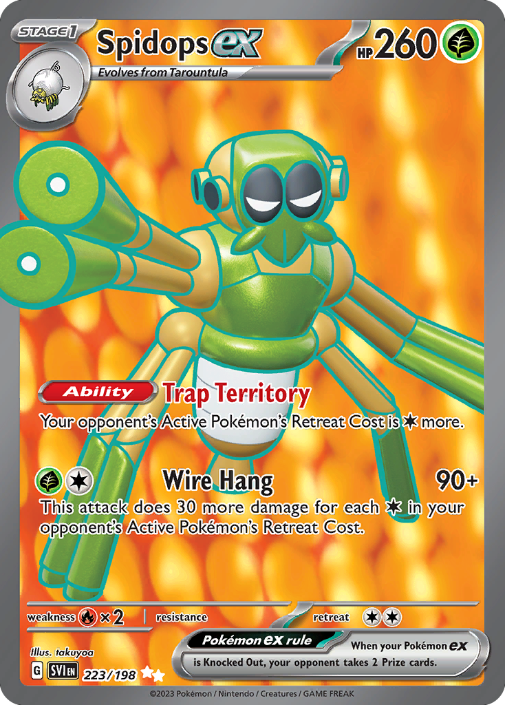 Scarlet & Violet - Base Set - Spidops ex 223/198 - clean card image