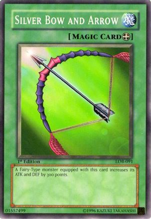 Silver Bow and Arrow (LOB-091) - The Legend of Blue Eyes White Dragon Unlimited The Legend of Blue Eyes White Dragon Yugioh Single  Squirtle Squad Card Shop.
