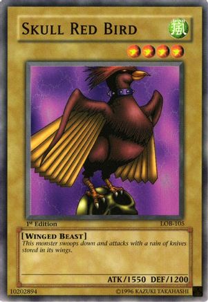 Skull Red Bird (LOB-105) - The Legend of Blue Eyes White Dragon Unlimited The Legend of Blue Eyes White Dragon Yugioh Single  Squirtle Squad Card Shop.