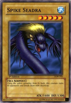Spike Seadra (LOB-103) - The Legend of Blue Eyes White Dragon 1st Edition The Legend of Blue Eyes White Dragon Yugioh Single  Squirtle Squad Card Shop.