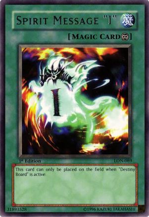 Spirit Message "I" (LON-089) - Labyrinth of Nightmare 1st Edition Labyrinth of Nightmare Yugioh Single  Squirtle Squad Card Shop.
