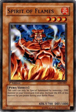 Spirit of Flames (LON-067) - Labyrinth of Nightmare 1st Edition Labyrinth of Nightmare Yugioh Single  Squirtle Squad Card Shop.