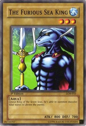 The Furious Sea King (LOB-033) - The Legend of Blue Eyes White Dragon 1st Edition The Legend of Blue Eyes White Dragon Yugioh Single  Squirtle Squad Card Shop.