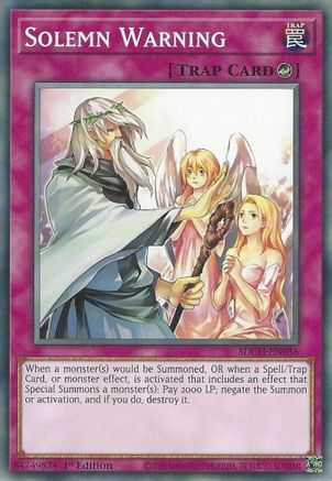 Solemn Warning (SDCH-EN036) - Structure Deck: Spirit Charmers 1st Edition Structure Deck: Spirit Charmers Yugioh Single  Squirtle Squad Card Shop.