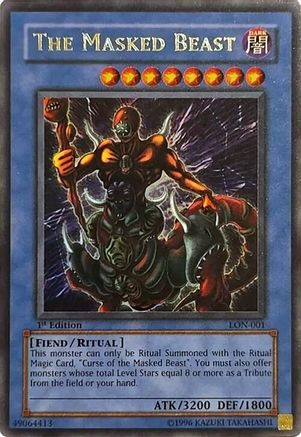The Masked Beast (LON-001) - Labyrinth of Nightmare 1st Edition Labyrinth of Nightmare Yugioh Single  Squirtle Squad Card Shop.