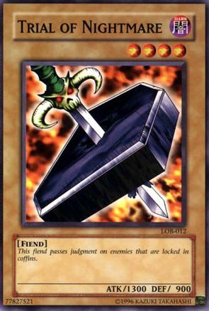 Trial of Nightmare (LOB-012) - The Legend of Blue Eyes White Dragon 1st Edition The Legend of Blue Eyes White Dragon Yugioh Single  Squirtle Squad Card Shop.
