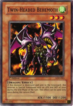 Twin-Headed Behemoth (LOD-063) - Legacy of Darkness Unlimited Legacy of Darkness Yugioh Single  Squirtle Squad Card Shop.