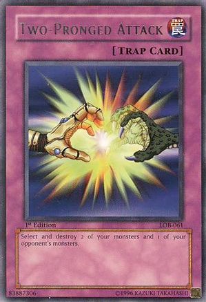 Two-Pronged Attack (LOB-061) - The Legend of Blue Eyes White Dragon 1st Edition The Legend of Blue Eyes White Dragon Yugioh Single  Squirtle Squad Card Shop.