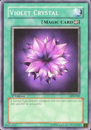 Violet Crystal (LOB-042) - The Legend of Blue Eyes White Dragon 1st Edition The Legend of Blue Eyes White Dragon Yugioh Single  Squirtle Squad Card Shop.