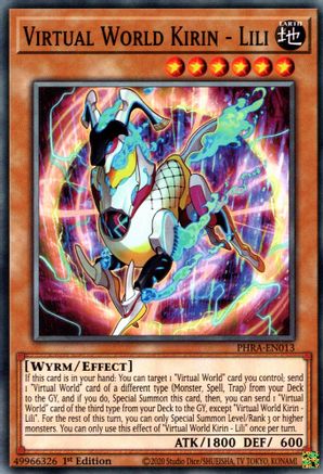 Virtual World Kirin - Lili (PHRA-EN013) - Phantom Rage 1st Edition Phantom Rage Yugioh Single  Squirtle Squad Card Shop.