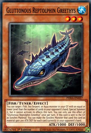 Gluttonous Reptolphin Greethys (PHRA-EN027) - Phantom Rage 1st Edition Phantom Rage Yugioh Single  Squirtle Squad Card Shop.