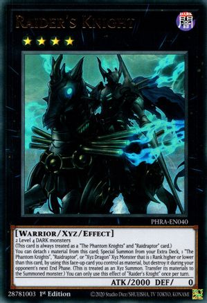 Raider's Knight (PHRA-EN040) - Phantom Rage 1st Edition Phantom Rage Yugioh Single  Squirtle Squad Card Shop.