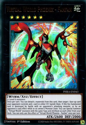 Virtual World Phoenix - Fanfan (PHRA-EN043) - Phantom Rage 1st Edition Phantom Rage Yugioh Single  Squirtle Squad Card Shop.
