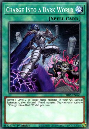 Charge Into a Dark World (PHRA-EN063) - Phantom Rage 1st Edition Phantom Rage Yugioh Single  Squirtle Squad Card Shop.