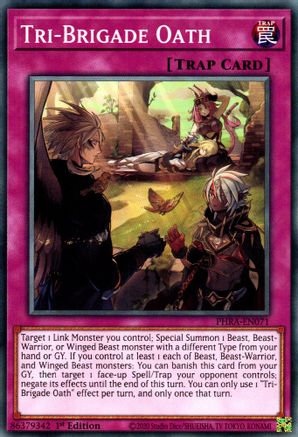 Tri-Brigade Oath (PHRA-EN071) - Phantom Rage 1st Edition Phantom Rage Yugioh Single  Squirtle Squad Card Shop.