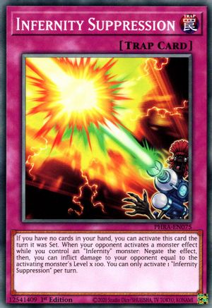 Infernity Suppression (PHRA-EN075) - Phantom Rage 1st Edition Phantom Rage Yugioh Single  Squirtle Squad Card Shop.
