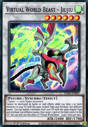 Virtual World Beast - Jiujiu (PHRA-EN097) - Phantom Rage 1st Edition Phantom Rage Yugioh Single  Squirtle Squad Card Shop.