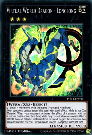 Virtual World Dragon - Longlong (PHRA-EN098) - Phantom Rage 1st Edition Phantom Rage Yugioh Single  Squirtle Squad Card Shop.