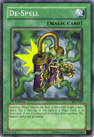 De-Spell (SDY-029) - Starter Deck: Yugi Unlimited Starter Deck: Yugi Yugioh Single  Squirtle Squad Card Shop.