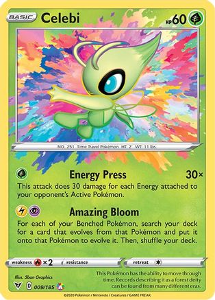 Pokémon TCG Celebi 009/185 – Vivid Voltage – Amazing Rare