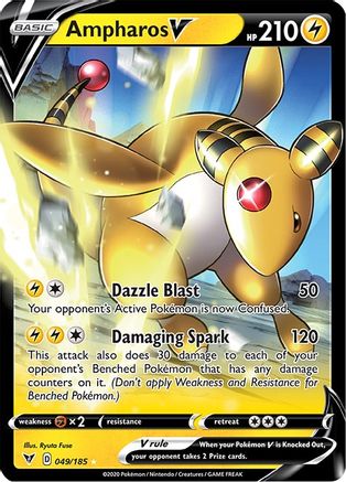 Ampharos V 049/185 – Vivid Voltage – Ultra Rare Pokémon Card