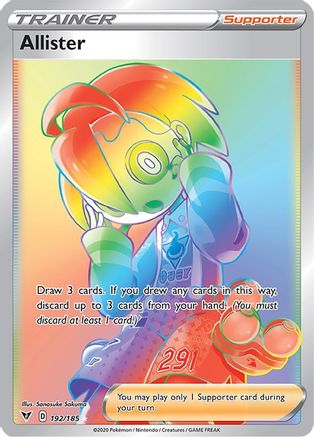 Allister (Secret) 192  - Holofoil SWSH04 Vivid Voltage - Secret Rare SWSH04: Vivid Voltage Pokemon Single  Squirtle Squad Card Shop.