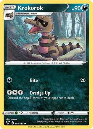 Krokorok 108  SWSH04 Vivid Voltage - Uncommon SWSH04: Vivid Voltage Pokemon Single  Squirtle Squad Card Shop.