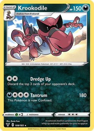 Krookodile 109  SWSH04 Vivid Voltage - Rare SWSH04: Vivid Voltage Pokemon Single  Squirtle Squad Card Shop.
