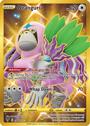 Oranguru (Secret) 199  - Holofoil SWSH04 Vivid Voltage - Secret Rare SWSH04: Vivid Voltage Pokemon Single  Squirtle Squad Card Shop.