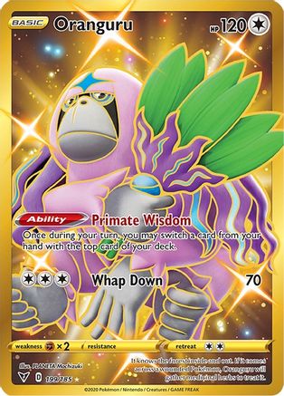 Oranguru (Secret) 199  - Holofoil SWSH04 Vivid Voltage - Secret Rare SWSH04: Vivid Voltage Pokemon Single  Squirtle Squad Card Shop.