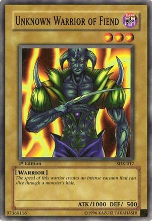 Unknown Warrior of Fiend (SDK-017) - Starter Deck: Kaiba Unlimited Starter Deck: Kaiba Yugioh Single  Squirtle Squad Card Shop.