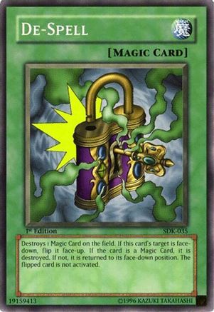 De-Spell (SDK-035) - Starter Deck: Kaiba Unlimited Starter Deck: Kaiba Yugioh Single  Squirtle Squad Card Shop.
