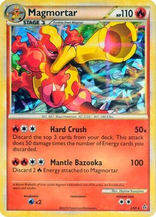 Magmortar (Cracked Ice Holo) 002/95  - Holofoil Miscellaneous Cards & Products - Promo Miscellaneous Cards & Products Pokemon Single  Squirtle Squad Card Shop.