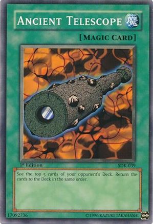 Ancient Telescope (SDK-039) - Starter Deck: Kaiba 1st Edition Starter Deck: Kaiba Yugioh Single  Squirtle Squad Card Shop.