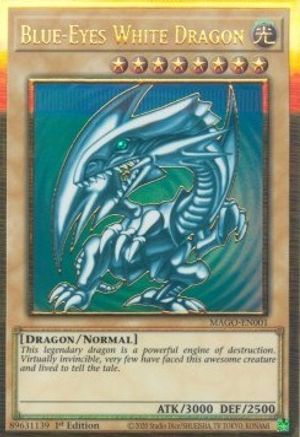 Blue-Eyes White Dragon (MAGO-EN001) - Maximum Gold 1st Edition Maximum Gold Yugioh Single  Squirtle Squad Card Shop.