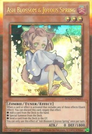 Ash Blossom & Joyous Spring (Alternate Art) (MAGO-EN011) - Maximum Gold 1st Edition Maximum Gold Yugioh Single  Squirtle Squad Card Shop.