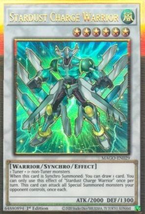 Stardust Charge Warrior (MAGO-EN029) - Maximum Gold 1st Edition Maximum Gold Yugioh Single  Squirtle Squad Card Shop.
